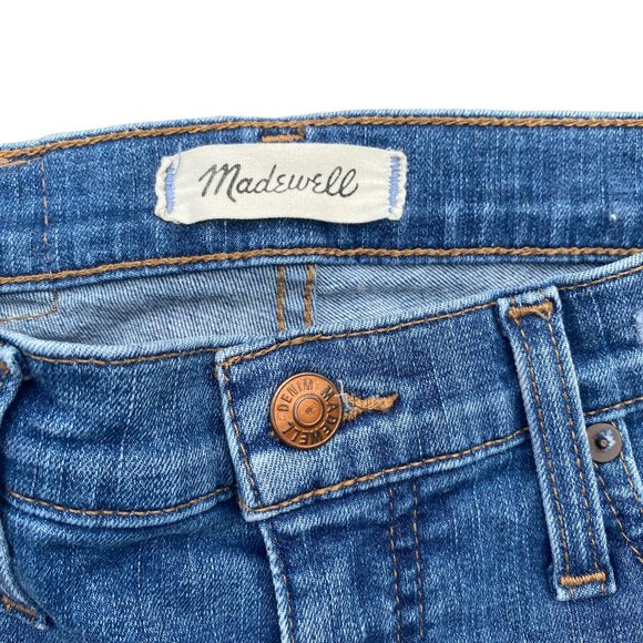 Madewell Women's 10" High-Rise Drop Step Hem Edition Distressed Skinny Jeans-25 - Picture 5 of 15